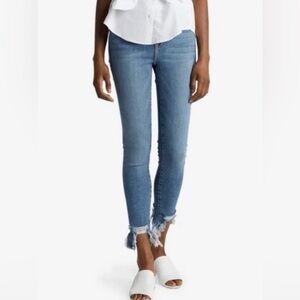 NWT FRAME Denim Le High Skinny with Frayed Hem in Garden Grove